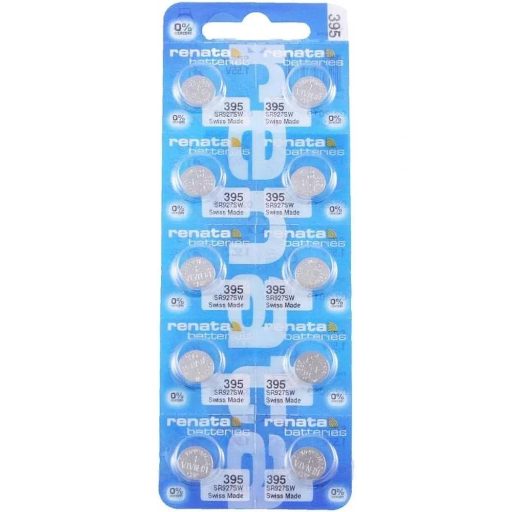 Renata TS-395-10 Silver Oxide Battery - 10 Pack